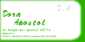 dora apostol business card